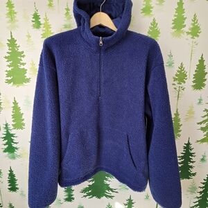 Xersion Blue Sherpa Long Sleeve Hoodie